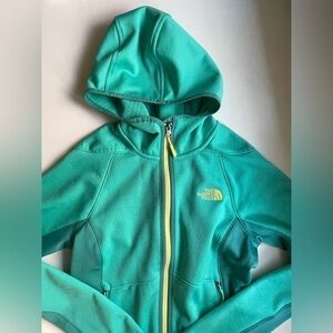 The North Face Women’s Green Lightweight Zip-Up Jacket with Hoodie Size XS EUC